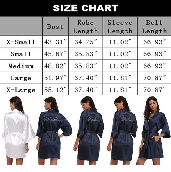 5 for 💥$25- Maid of Honor Robe Wedding Bridal Party - Picture 8 of 8